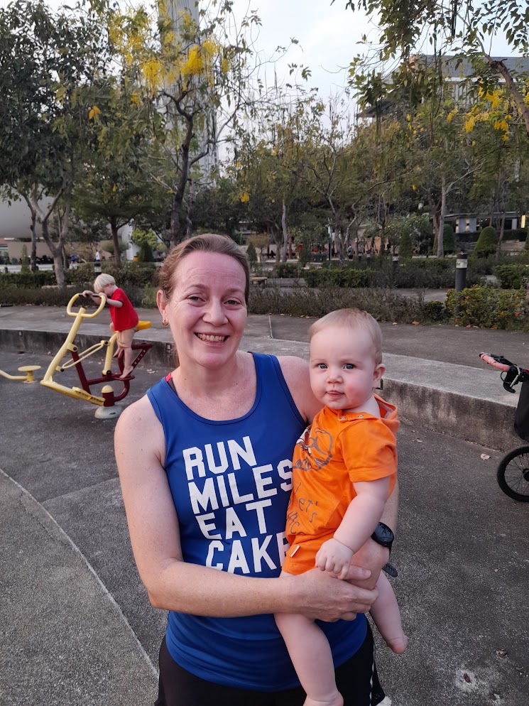 A mother holds her baby daughter