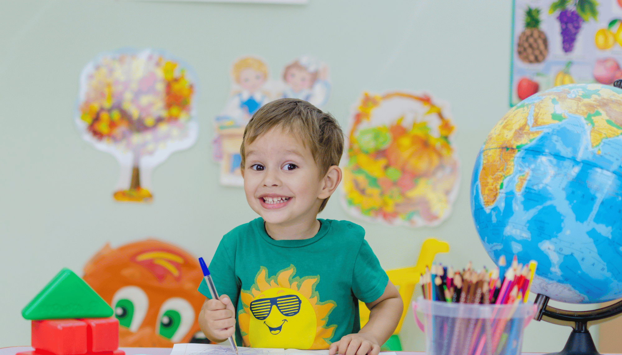Young boy at preschool
