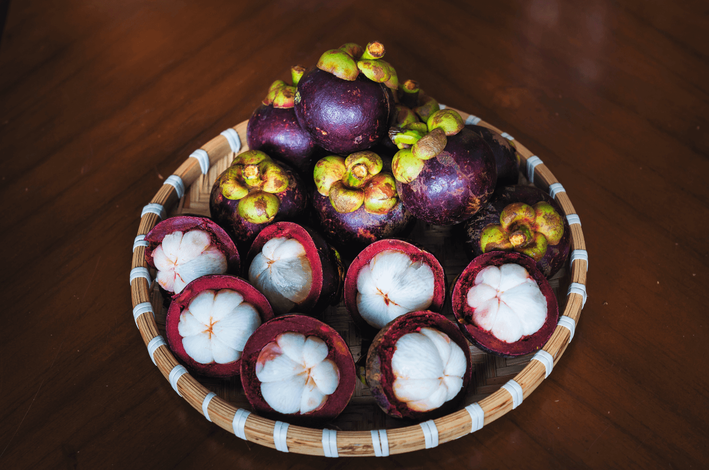 A bowl of mangosteen