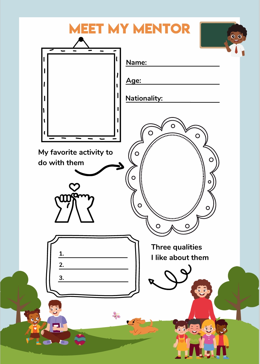 An activity sheet for children