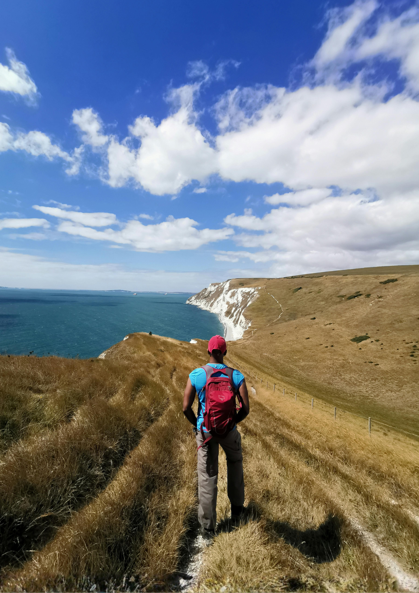 A man hiking