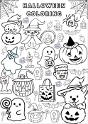 A Halloween coloring sheet