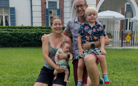 Joe and his family of four