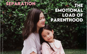 Cover BAMBI Magazine May 2025 A mother hugs her daughter on a picnic blanket.