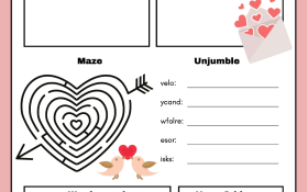 A child's activity sheet