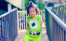 A child in a halloween costume